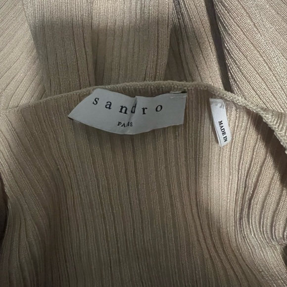 Sandro Beige Ribbed Tank Top - Picture 5 of 6